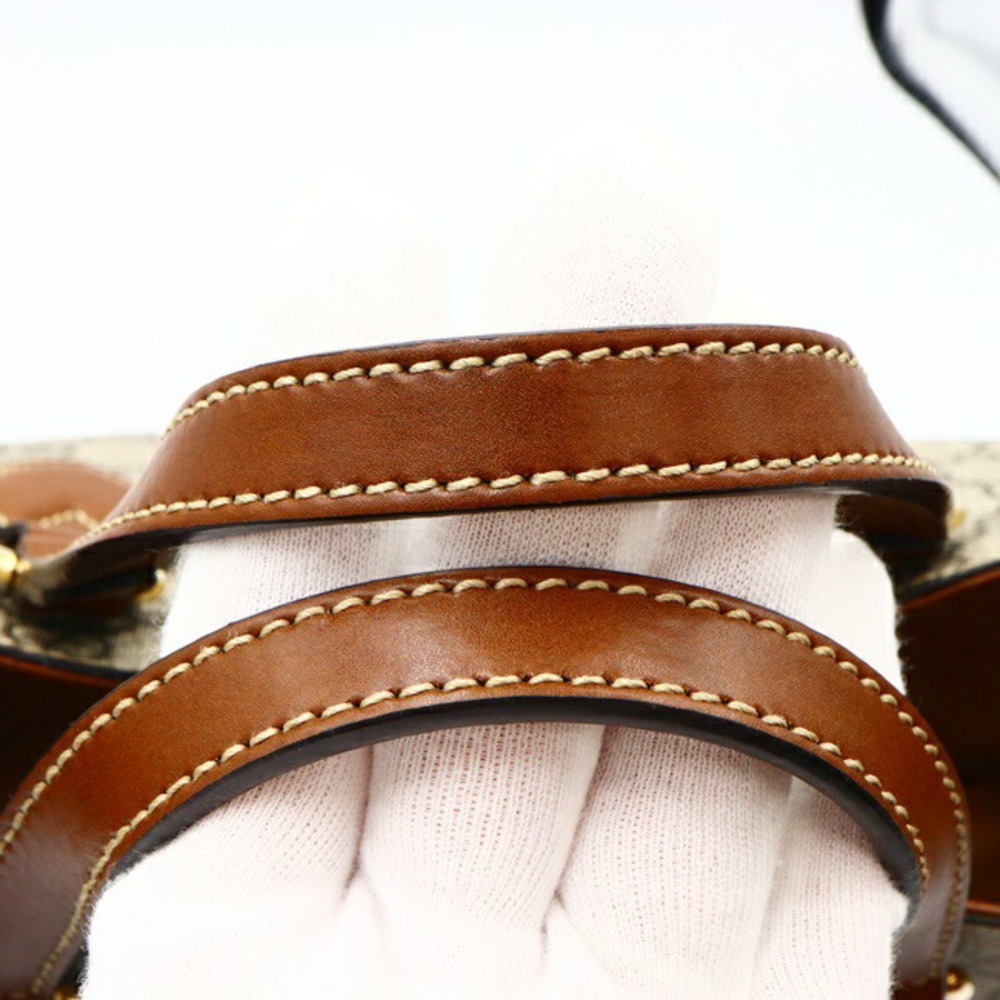 Gucci GG 2WAY Beige Handbag Supreme - Picture 9 of 16